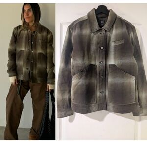 prAna | Bridges Flannel Jacket In Cargo Green